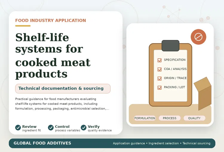Shelf-life systems for cooked and packaged meat products